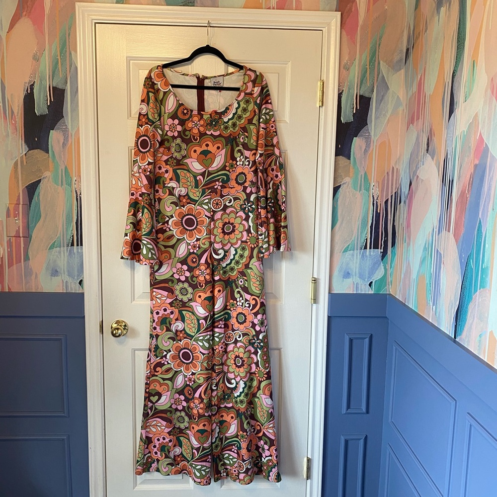 NWT Smak Parlour Psychedelic Hippie Jumpsuit Sz Large ( 10 - 12)